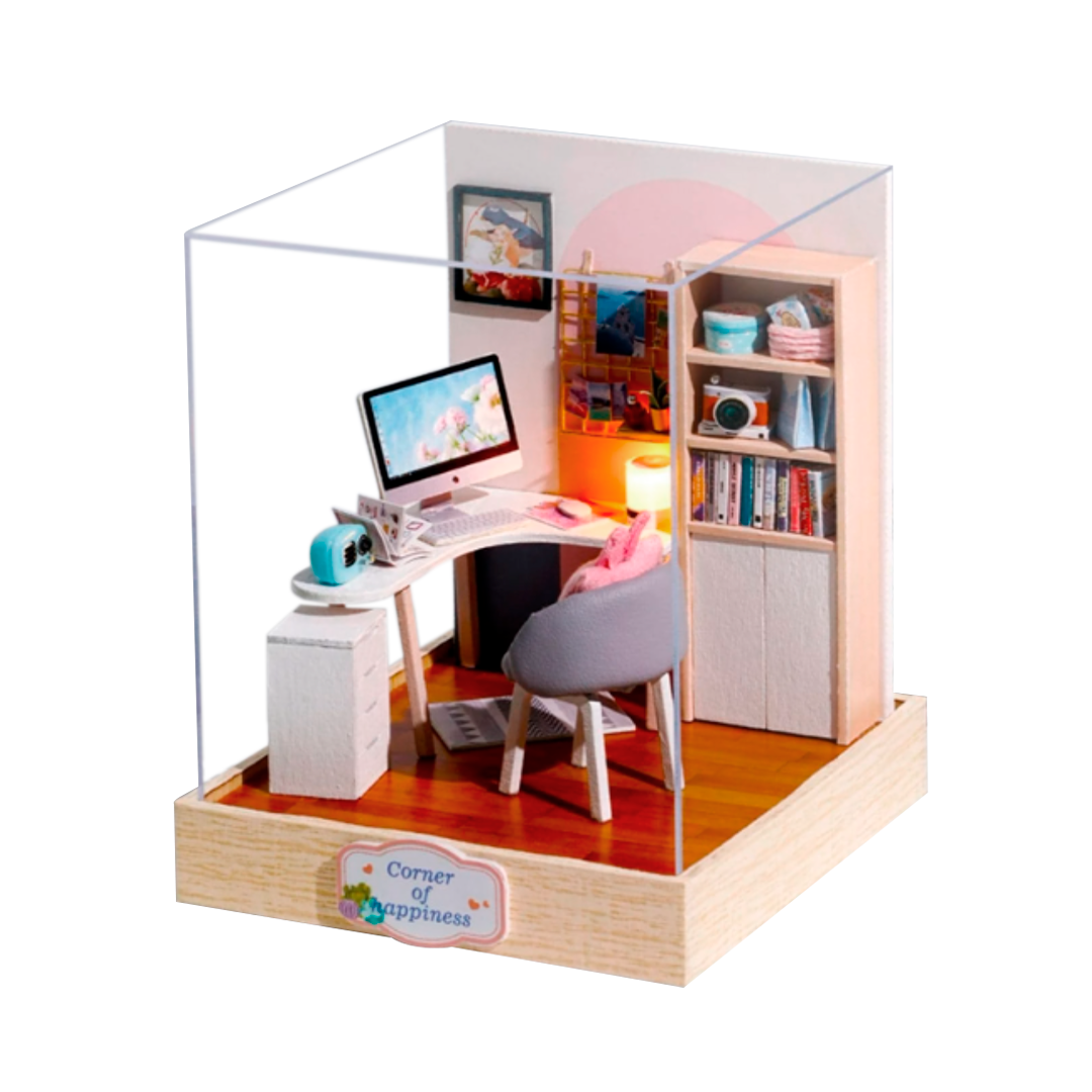 Mini Oficina de Munecas Kits Casa Miniatura DIY