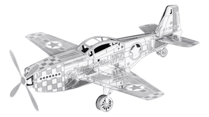Mustang P-51™ Puzzle 3D de Metal