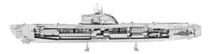 German U-Boat Type XXI Puzzle 3D de Metal