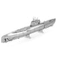 German U-Boat Type XXI Puzzle 3D de Metal