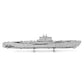 German U-Boat Type XXI Puzzle 3D de Metal