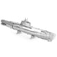 German U-Boat Type XXI Puzzle 3D de Metal