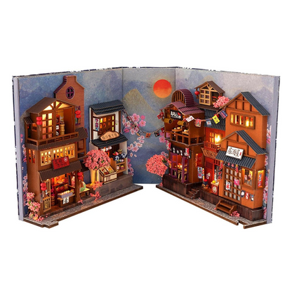 Book Nook Villa Japonesa Kits Casa Miniatura DIY