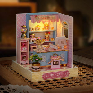 Mini Tienda de Caramelos Kits Casa Miniatura DIY