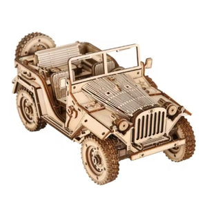 Camioneta Jeep Todoterreno Armable Puzzle 3D de Madera