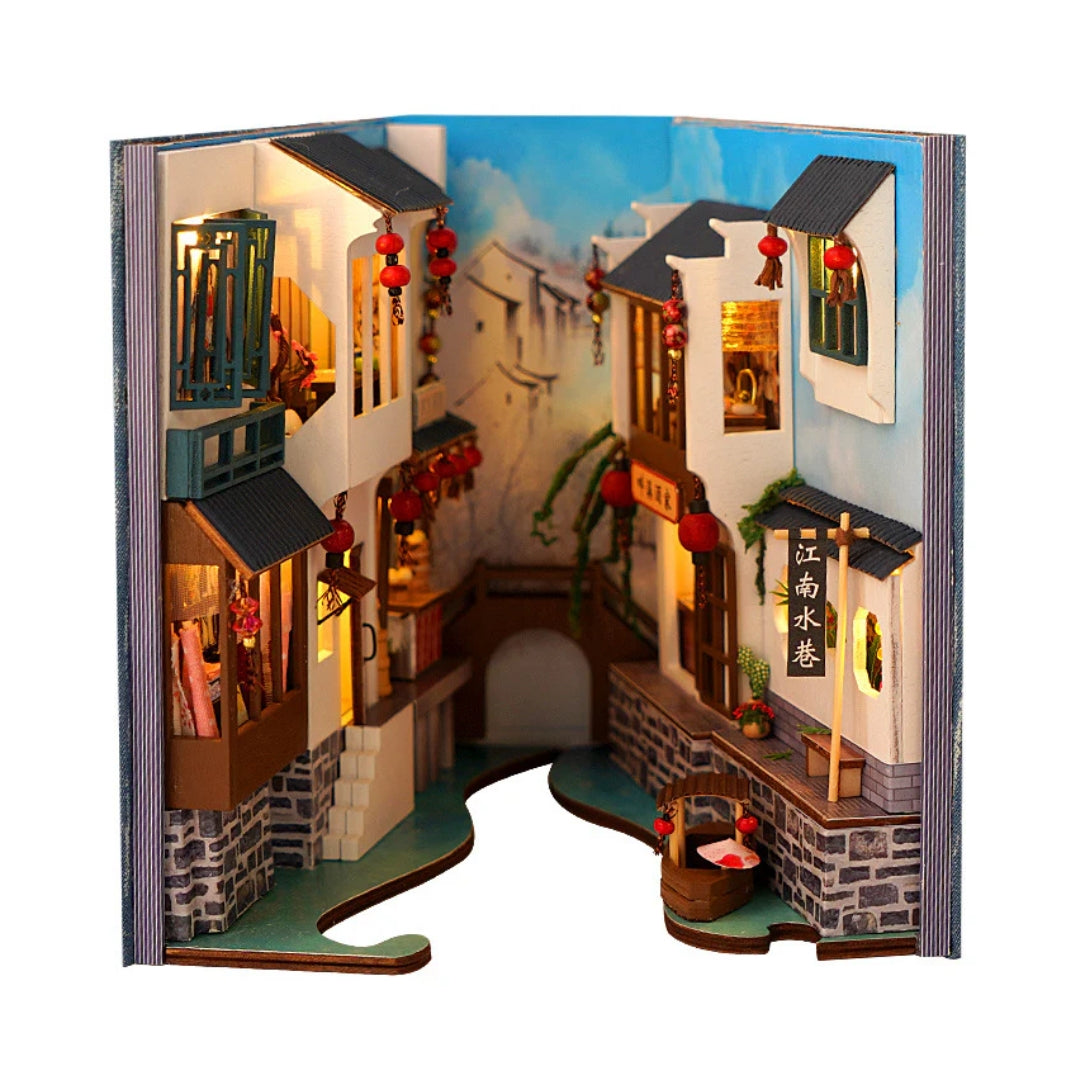 Callejón de agua de Jiangnan - Kit Armable Book Nook DIY