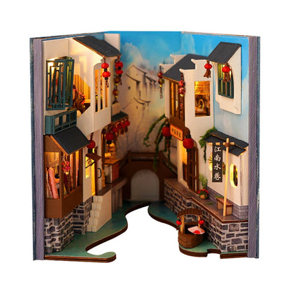 Callejón de agua de Jiangnan - Kit Armable Book Nook DIY