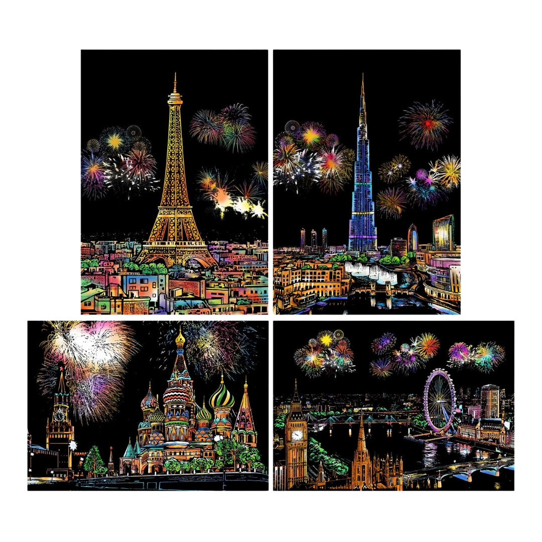 Set de Ciudades Famosas - Pintura para Raspar