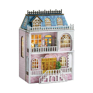 Hotel Romántico Miniatura Armable Kit Casa Miniatura DIY