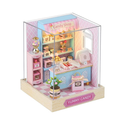 Mini Tienda de Caramelos Kits Casa Miniatura DIY