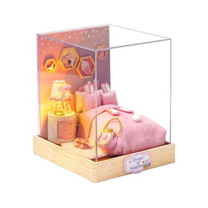Mini Cuarto de Chica Kits Casa Miniatura DIY