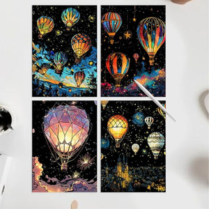 Set de Globos de Calor - Pintura para Raspar