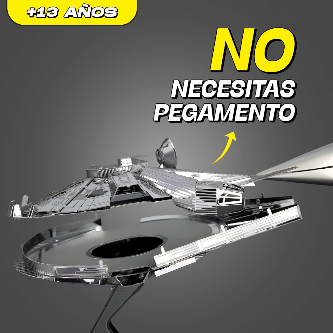 Halcón Milenario Star Wars Puzzle 3D de Metal