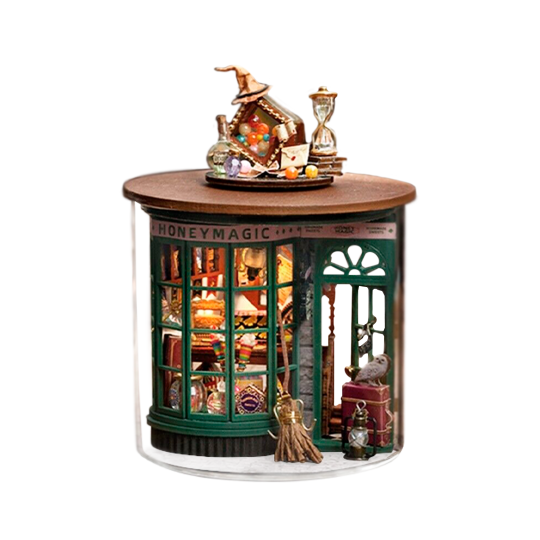 Tienda de Varitas de Olivander Harry Potter Kits Casa Miniatura DIY